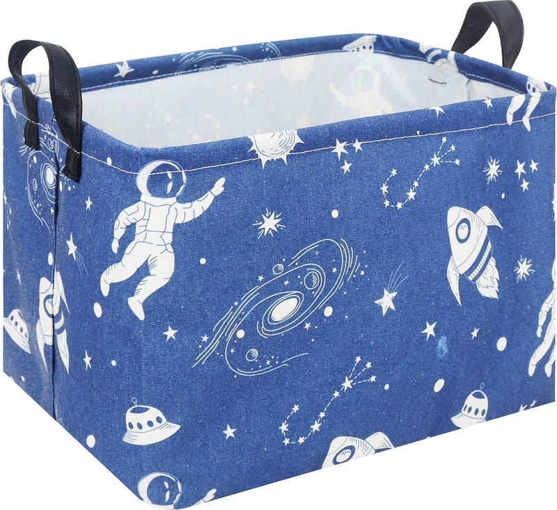 NTAOHAMPER Rectangular Storage Basket,Collapsible Gift Basket with Handles,Kids Toys/Books Box,Room Decor(Universe) - Image 1